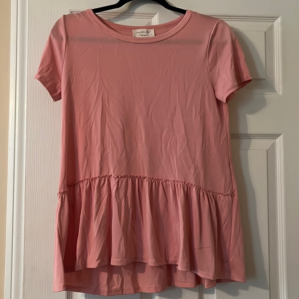 Pink flowy top